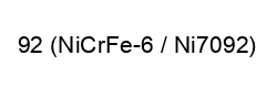 92 NiCrFe-6 Ni7092 92 NiCrFe-6 Ni7092
