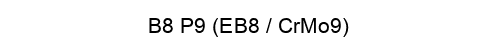 B8 P9 (EB8 / CrMo9)